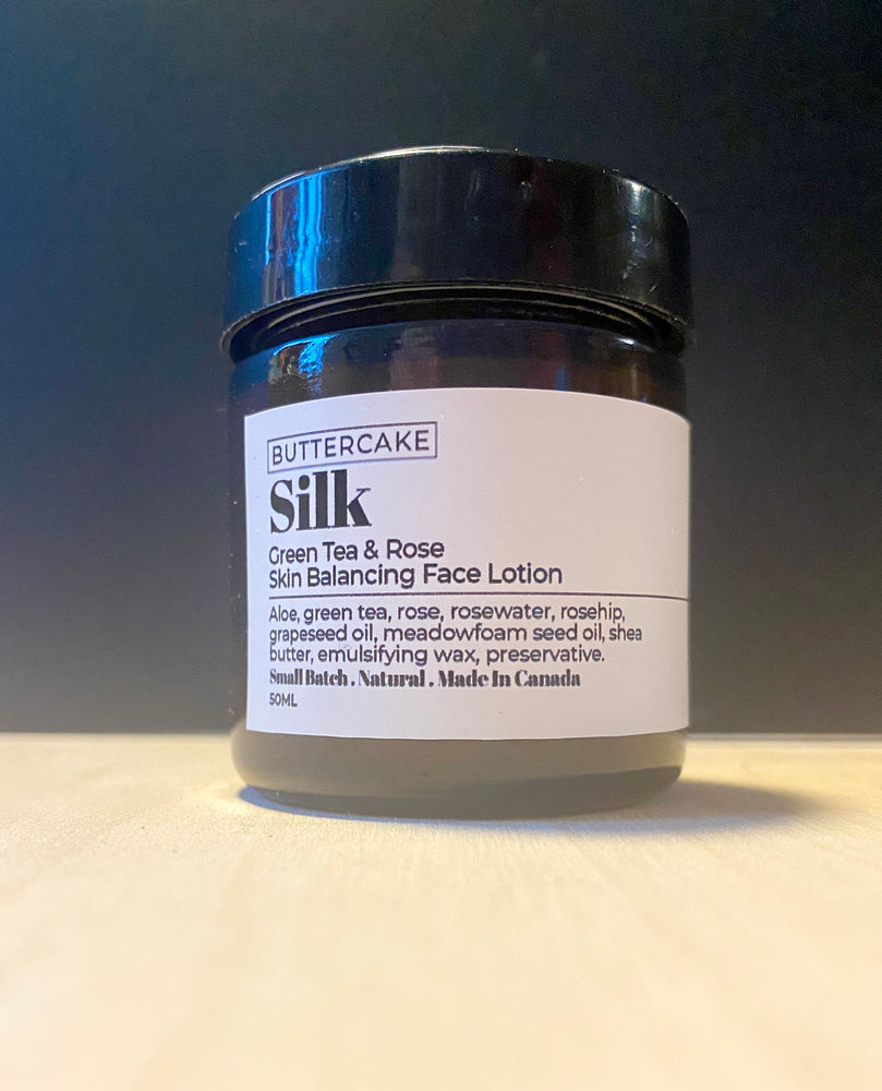 Silk- Green Tea & Rose Skin Balancing Face Lotion - Buttercake Bath & Body
